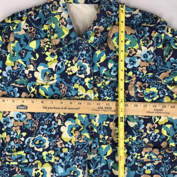 Liz Claiborne floral jean jacket NWT size lg - Picture 7 of 13